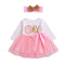 Vestido Princesa de Niña con Manga Larga y Red Tejida