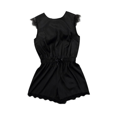 Pijama Enterizo de Satén con Escote Halter para Mujer - Image 4