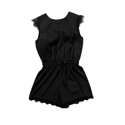 Pijama Enterizo de Satén con Escote Halter para Mujer - Image 4