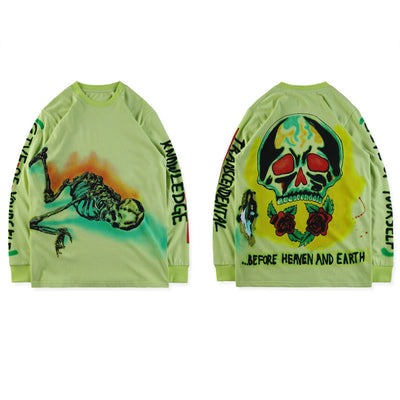 Camiseta Manga Larga Estilo Graffiti Kanye