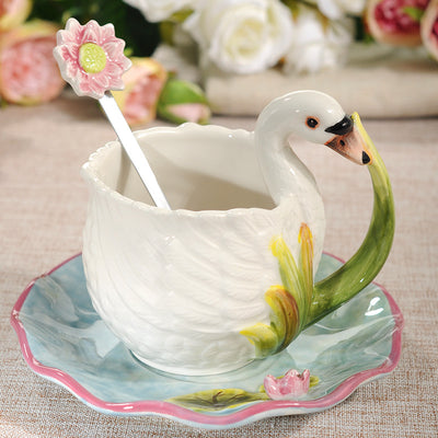 Tazas de Té con Diseños de Plantas y Animales en Cerámica - Image 11