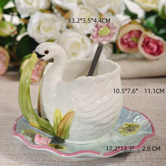 Tazas de Té con Diseños de Plantas y Animales en Cerámica - Image 13