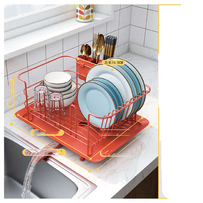 Escurridor de Platos Acero Inoxidable con Repisa de Cocina - Image 11