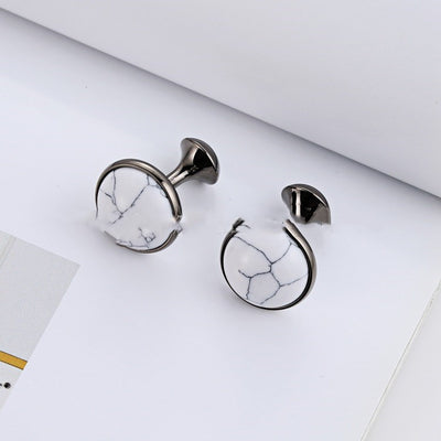 Gemelos Franceses para Hombre en Blanco con Turquesa - Image 8