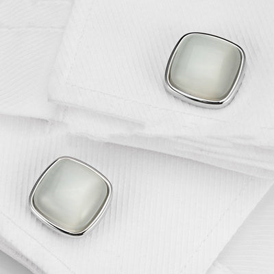 Gemelos de Negocios Ópalo para Caballero - Estilo Francés Premium - Image 3