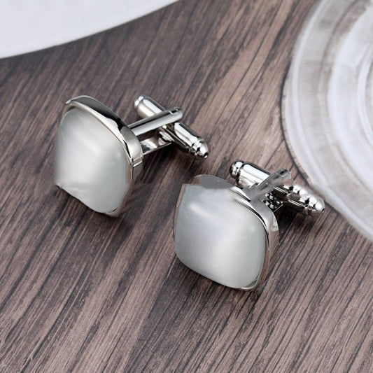 Gemelos de Negocios Ópalo para Caballero - Estilo Francés Premium - Image 2