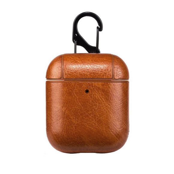 Estuche de Cuero PU para AirPods con Carga Bluetooth