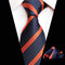 Conjunto de Corbata y Pañuelo Cuadrado Estampado Tartán