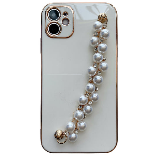 Funda iPhone con Cadena de Perlas Electrochapadas - Compatible con iPhone 12, 11, Pro Max y X - Image 10