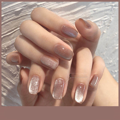 Esmalte de Uñas Efecto Ojo de Gato con Cristales de Té con Leche - Image 54