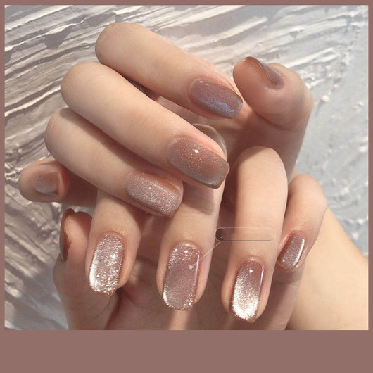 Esmalte de Uñas Efecto Ojo de Gato con Cristales de Té con Leche - Image 54