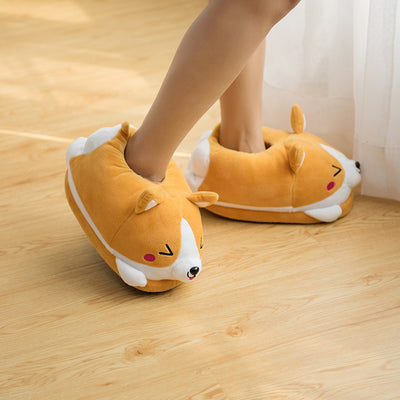 Pantuflas Corgi de Algodón Acolchado para Invierno - Image 6