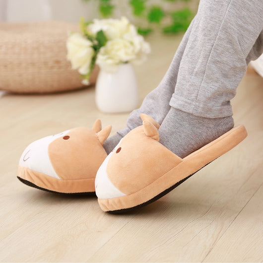 Pantuflas Corgi de Algodón Acolchado para Invierno - Image 3