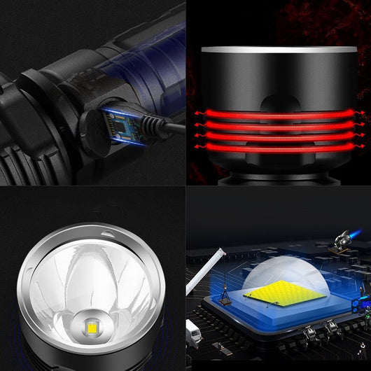 Linterna LED Recargable Ultra Potente de Largo Alcance para Exteriores - Image 6
