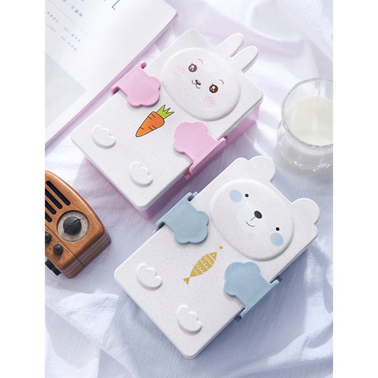 Lonchera Infantil de Fibra de Trigo con Compartimentos - Caja Bento para Niños - Image 10