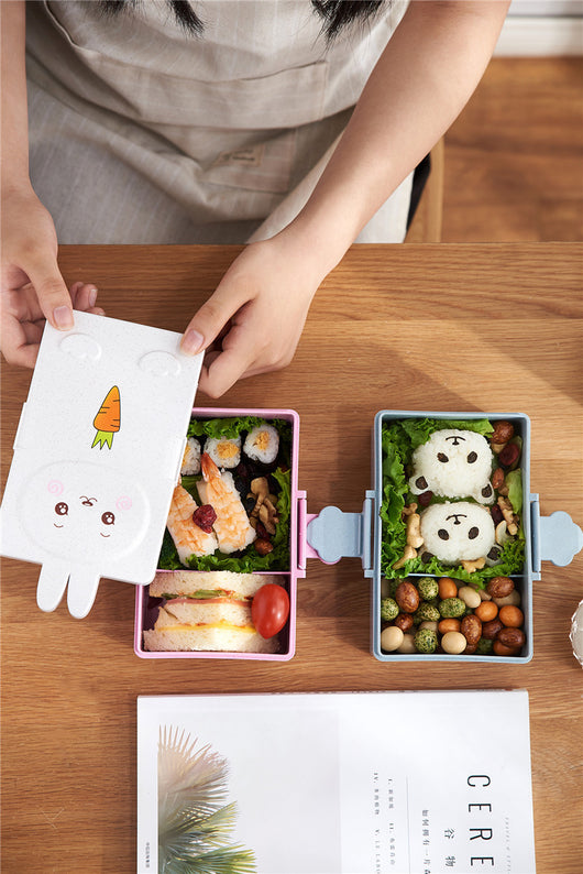 Lonchera Infantil de Fibra de Trigo con Compartimentos - Caja Bento para Niños - Image 16