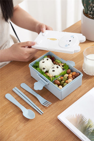 Lonchera Infantil de Fibra de Trigo con Compartimentos - Caja Bento para Niños - Image 12