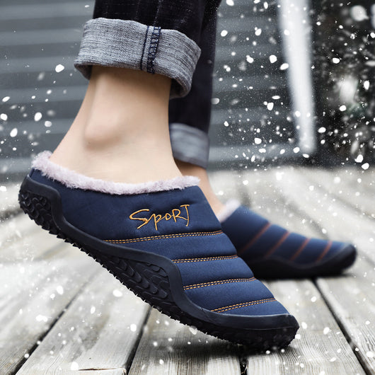 Pantuflas de Algodón para Hombre Otoño-Invierno con Suela Reforzada - Image 7