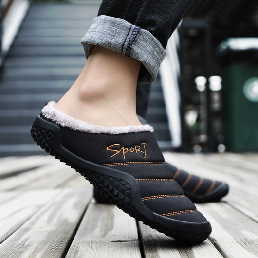 Pantuflas de Algodón para Hombre Otoño-Invierno con Suela Reforzada - Image 3