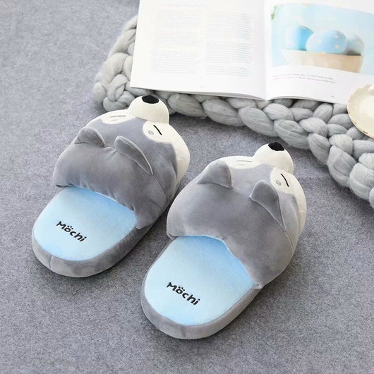 Pantuflas de Algodón con Diseño de Shiba Inu y Husky Kawaii - Image 9