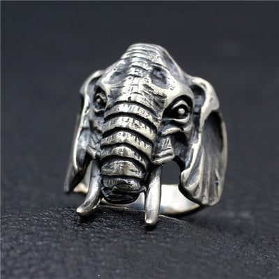 Anillo de Elefante en Plata 925 Esterlina con Personalidad Vintage - Image 9