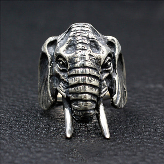 Anillo de Elefante en Plata 925 Esterlina con Personalidad Vintage - Image 2