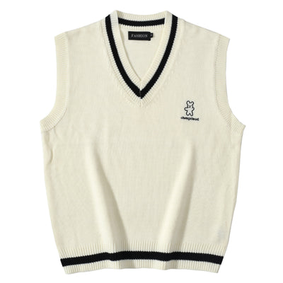 Chaleco Tejido V-Neck sin Mangas para Estudiantes - Image 5