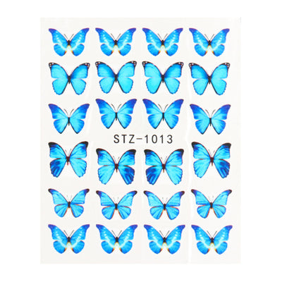 Sticker de Uña Acuarela Mariposa Roja Efecto Marca de Agua - Image 12