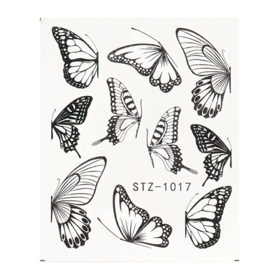 Sticker de Uña Acuarela Mariposa Roja Efecto Marca de Agua - Image 4
