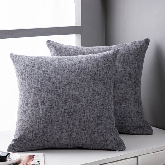 Funda de Almohada de Lino Liso para Sofá - Cojín Decorativo Sala de Estar - Image 3