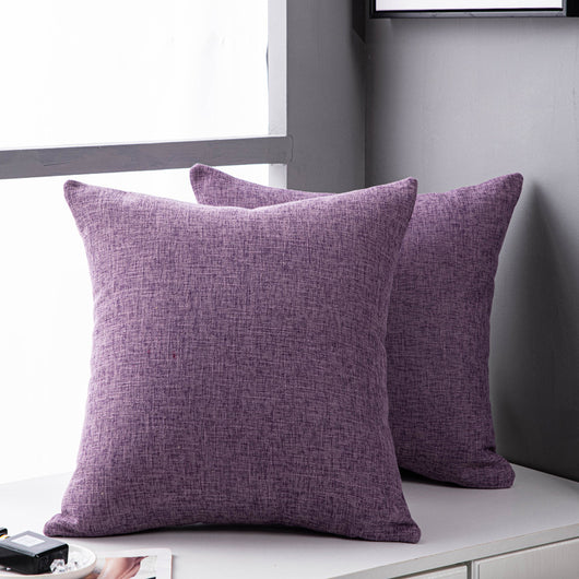 Funda de Almohada de Lino Liso para Sofá - Cojín Decorativo Sala de Estar - Image 5