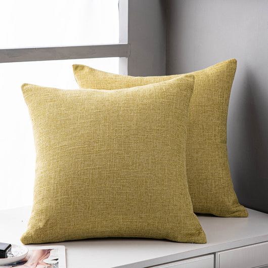 Funda de Almohada de Lino Liso para Sofá - Cojín Decorativo Sala de Estar - Image 8
