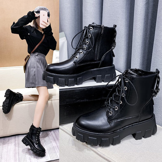 Botas Motociclista para Mujer - Estilo Otoño Invierno - Image 11