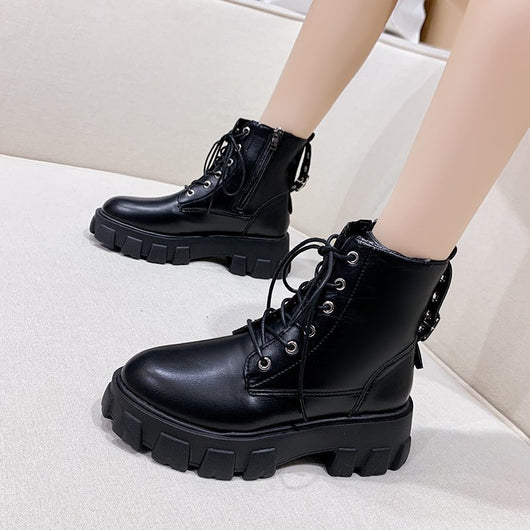 Botas Motociclista para Mujer - Estilo Otoño Invierno - Image 5