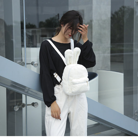 Mochila Casual Versátil de Peluche - Diseño Moderno Multiuso - Image 10