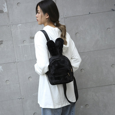Mochila Casual Versátil de Peluche - Diseño Moderno Multiuso - Image 9