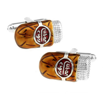 Gemelos Dorados de Botones Tipo Bala Francés para Hombre - Image 6