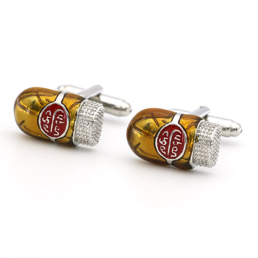 Gemelos Dorados de Botones Tipo Bala Francés para Hombre - Image 10