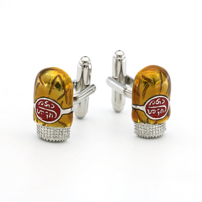 Gemelos Dorados de Botones Tipo Bala Francés para Hombre - Image 3