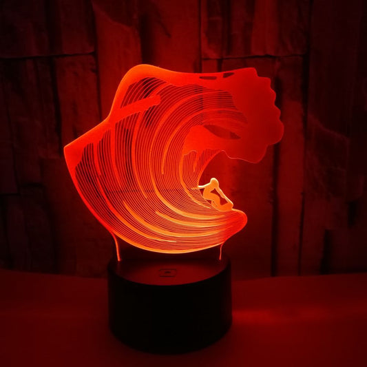 Lámpara 3D con Control Táctil Remoto