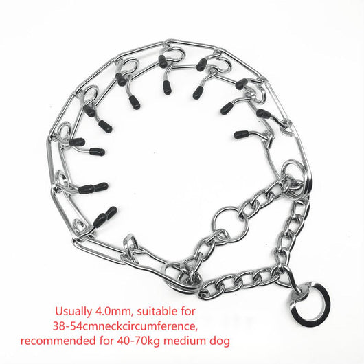 Collar de Entrenamiento Canino de Acero Cromado con Puntas de Goma - Image 14