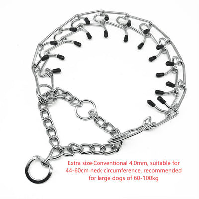 Collar de Entrenamiento Canino de Acero Cromado con Puntas de Goma - Image 16