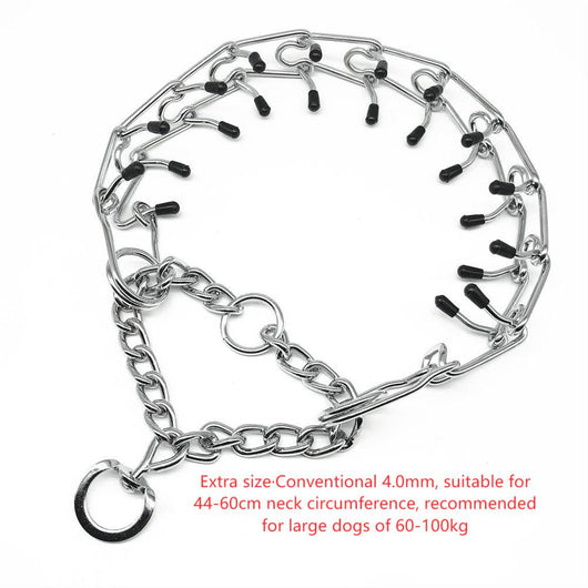 Collar de Entrenamiento Canino de Acero Cromado con Puntas de Goma - Image 16