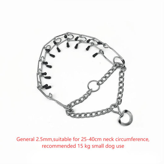 Collar de Entrenamiento Canino de Acero Cromado con Puntas de Goma - Image 18