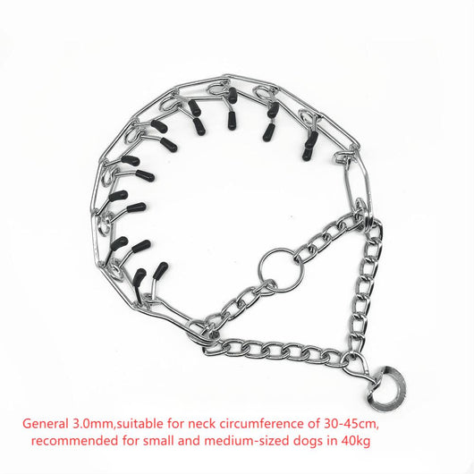 Collar de Entrenamiento Canino de Acero Cromado con Puntas de Goma - Image 17