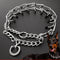 Collar de Entrenamiento Canino de Acero Cromado con Puntas de Goma