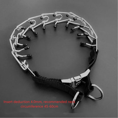 Collar de Entrenamiento Canino de Acero Cromado con Puntas de Goma - Image 3
