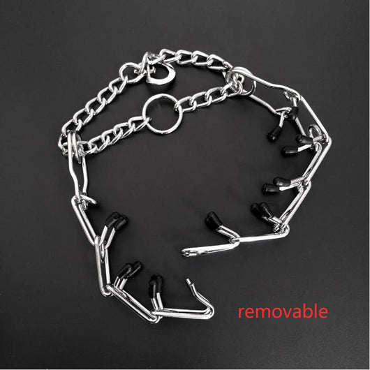 Collar de Entrenamiento Canino de Acero Cromado con Puntas de Goma - Image 4