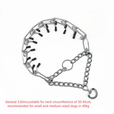 Collar de Entrenamiento Canino de Acero Cromado con Puntas de Goma - Image 7