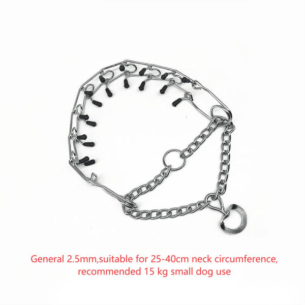Collar de Entrenamiento Canino de Acero Cromado con Puntas de Goma - Image 6